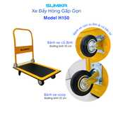  Xe đẩy hàng 4 bánh SUMIKA H150, tải trọng 150kg 
