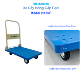  Xe đẩy hàng 4 bánh SUMIKA H150P, tải trọng 150kg 