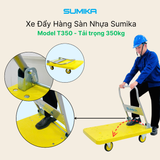  Xe đẩy hàng sàn nhựa SUMIKA T350, tải trọng 350kg 