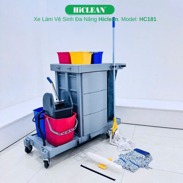  Xe đẩy vệ sinh HiClean HC 181 