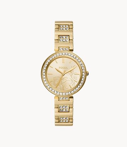 Flynn Sport Bq2316 Fossil Dây Kim Loại Gold đính Pha Lê – Đồ Hiệu