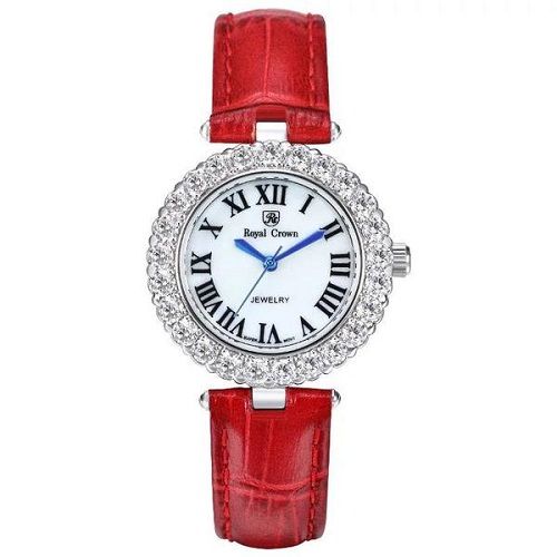  Đồng hồ nữ Royal Crown 6305 Dây Da Đỏ 
