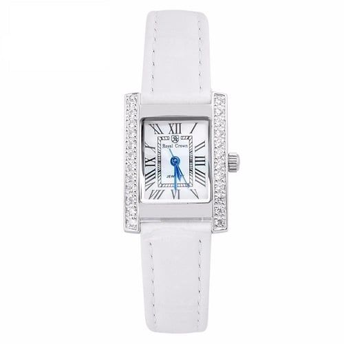  Đồng hồ nữ Royal Crown 6306 White Leather 