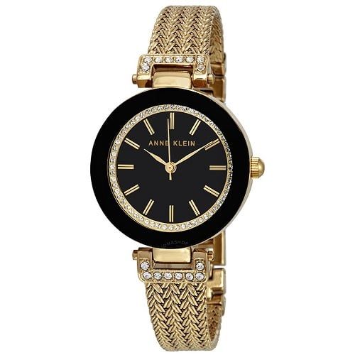  Đồng hồ nữ Anne Klein Black Dial Dây Nhuyễn 