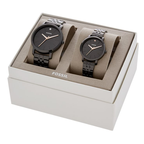  Đồng hồ cặp Fossil Black Tone 