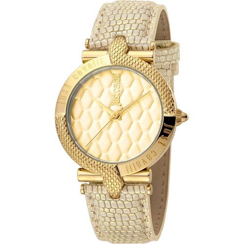  Đồng hồ nữ Just Cavalli Carattere with Gold Leather 
