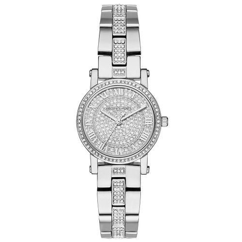  Đồng hồ nữ Michael Kors Full Crystal Silver Tone 