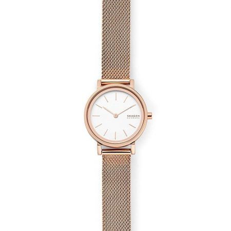  Đồng hồ nữ Skagen Hald Two-Hand Rose-Tone Steel-Mesh 