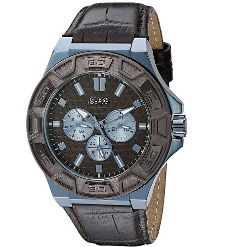  Đồng hồ nam Guess Multi-function Dial and Brown Strap Buckle 