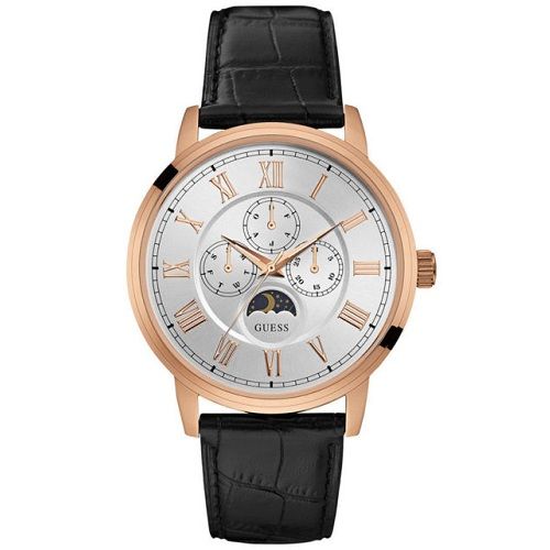  Đồng hồ nam Guess Rose Gold Tone Black Leather 