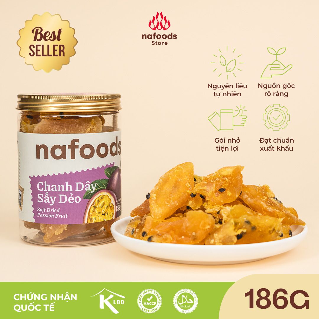  Chanh dây sấy dẻo - Hũ 186g 