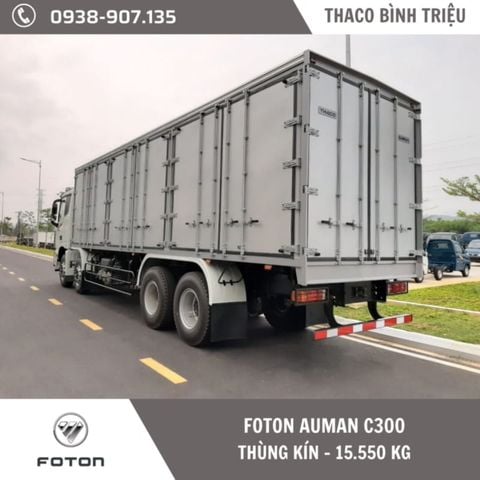 Xe tải 4 chân | Thaco Foton Auman C300 | Thùng kín 