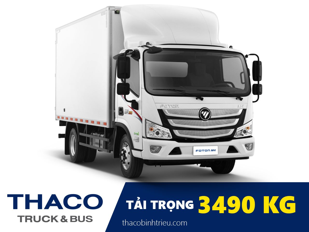 Xe tải 3.5 tấn Thaco | Foton M4 350 | 3.49 tấn | Thùng kín - THACO Bình ...