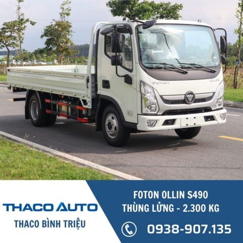 Xe tải Thaco 1.9 tấn | Foton Ollin S490 | Thùng lửng 