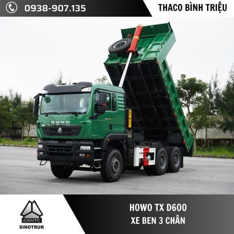 Xe ben 3 chân HOWO TX D600 | Xe ben Howo 3 chân - 8T7 