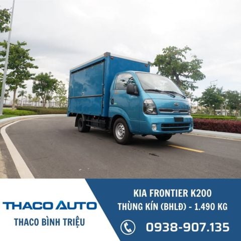 Xe tải KIA Frontier K200 | Thùng kín cánh dơi | 1.49 tấn