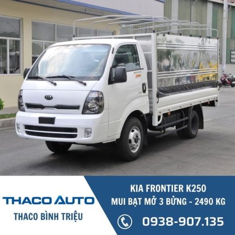 Xe tải KIA Frontier K250 | Thùng mui bạt 3 bửng | 2.49 tấn