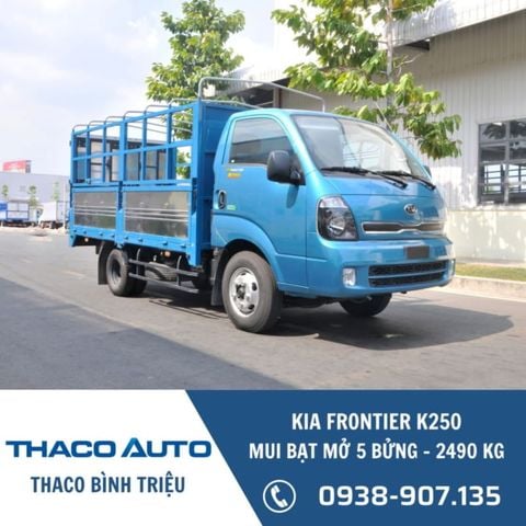 Xe tải KIA Frontier K250 | Thùng mui bạt 5 bửng | 2.49 tấn