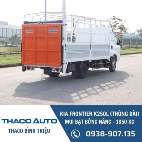 Xe tải KIA Frontier K250L | Thùng mui bạt bửng nâng | 1.85 tấn | thùng 4,5m 
