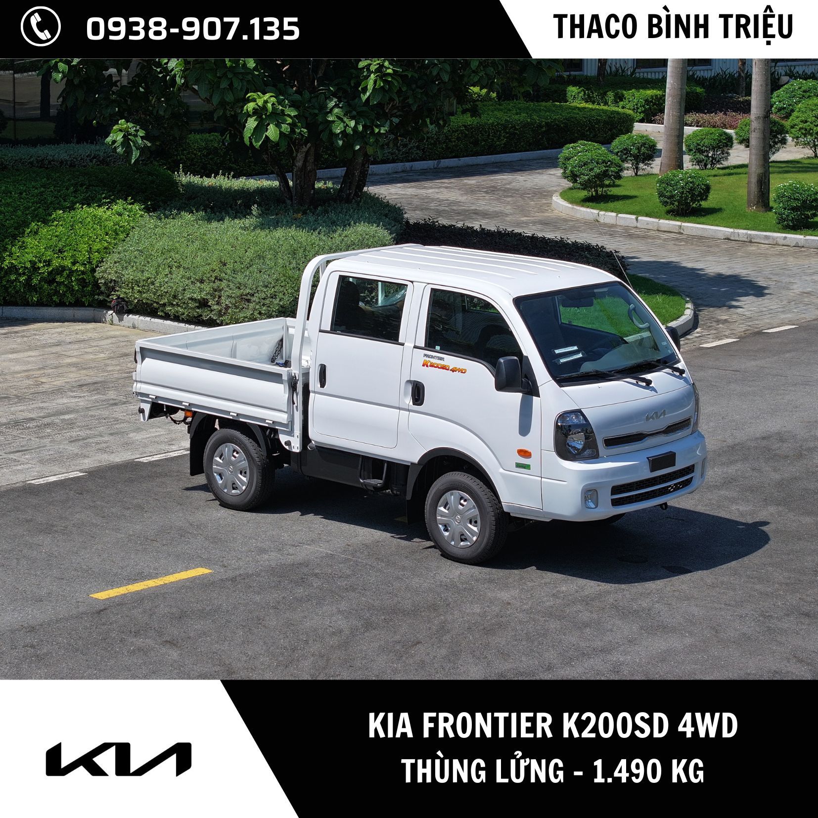 KIA K200SD 4WD - THÙNG LỬNG