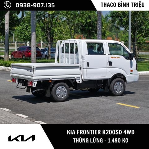 Kia K200SD 4WD | Thùng lửng | Cabin đôi 6 chỗ 