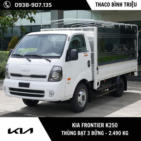 Xe tải KIA Frontier K250 | Thùng mui bạt 3 bửng | 2.49 tấn 