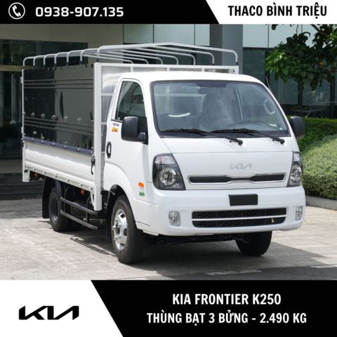 Xe tải KIA Frontier K250 | Thùng mui bạt 3 bửng | 2.49 tấn