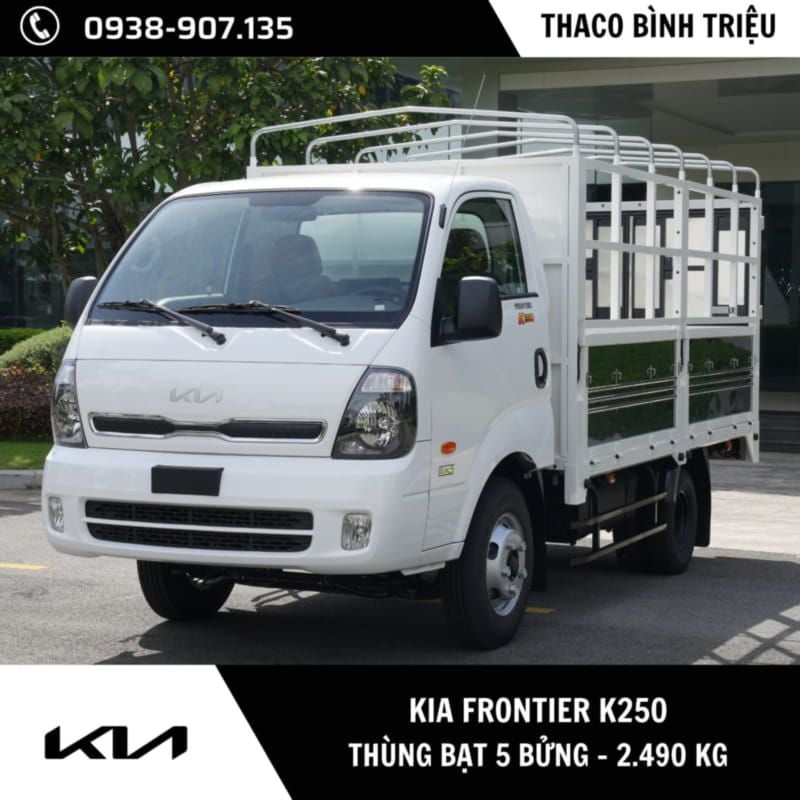 KIA K250 - THÙNG MUI BẠT 5 BỬNG