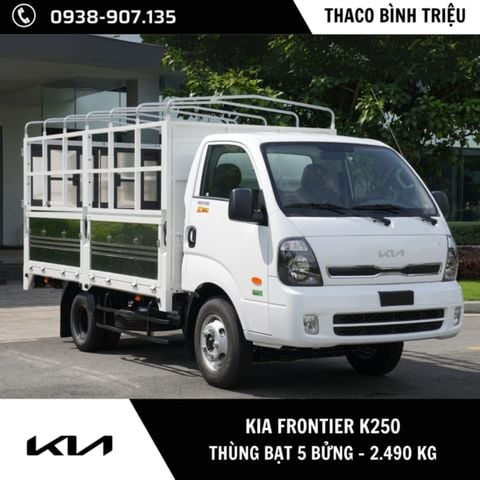 Xe tải KIA Frontier K250 | Thùng mui bạt 5 bửng | 2.49 tấn 
