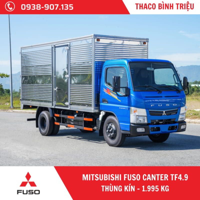 XE TẢI MITSUBISHI 1.9 TẤN FUSO CANTER TF4.9 - THÙNG KÍN