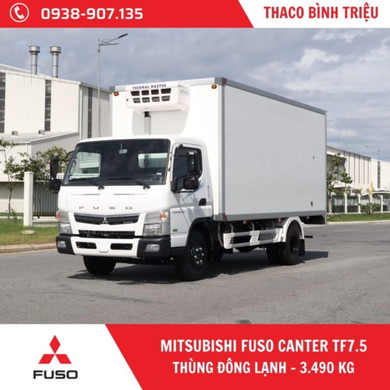 XE TẢI MITSUBISHI 3.5 TẤN FUSO CANTER TF7.5 - THÙNG ĐÔNG LẠNH