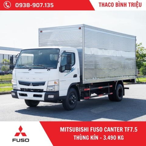 XE TẢI MITSUBISHI 3.5 TẤN FUSO CANTER TF7.5 - THÙNG KÍN 