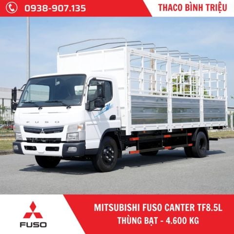 Xe tải Mitsubishi 5 tấn | Fuso Canter TF8.5L | Thùng mui bạt