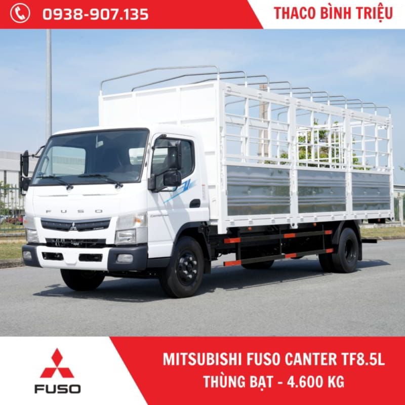 XE TẢI MITSUBISHI 5 TẤN FUSO CANTER TF8.5L - THÙNG MUI BẠT
