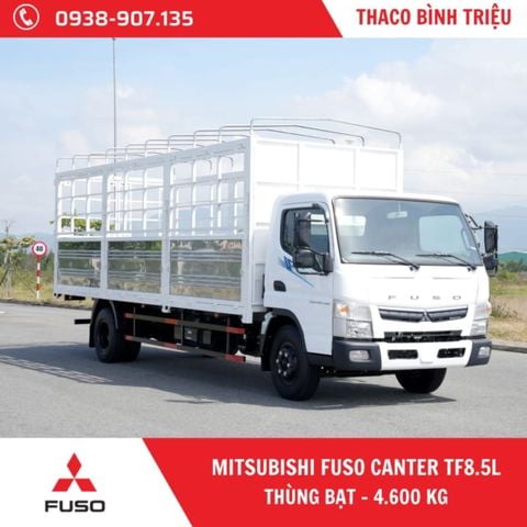Xe tải Mitsubishi 5 tấn | Fuso Canter TF8.5L | Thùng mui bạt 