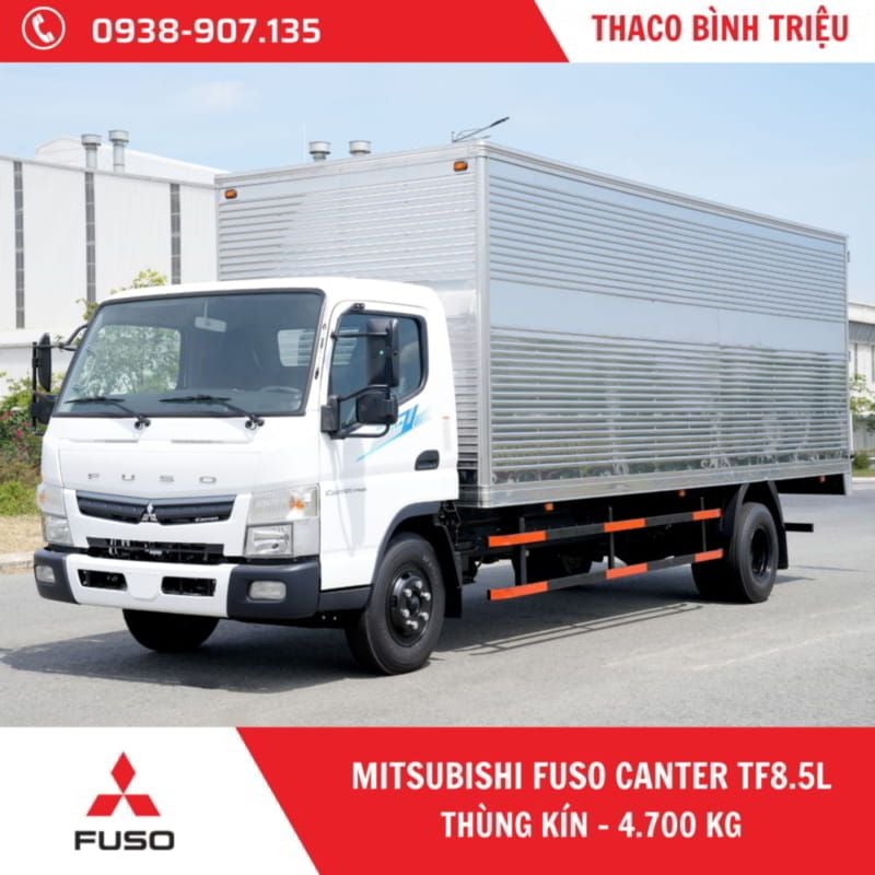 XE TẢI MITSUBISHI 5 TẤN FUSO CANTER TF8.5L - THÙNG KÍN