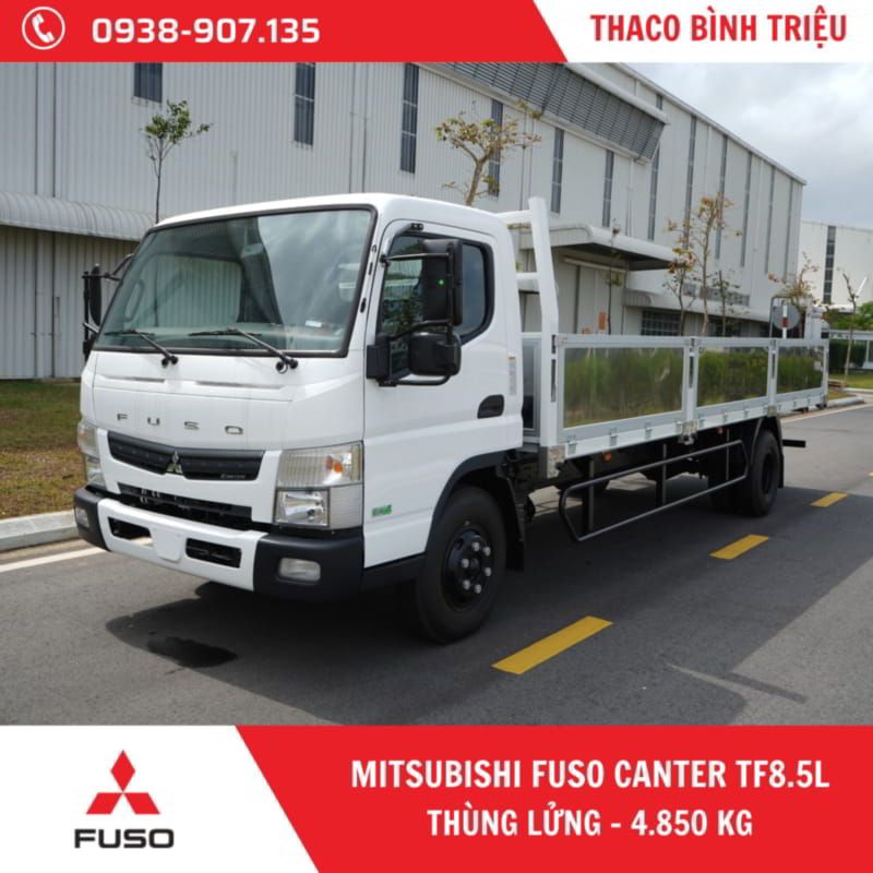XE TẢI MITSUBISHI 5 TẤN FUSO CANTER TF8.5L - THÙNG LỬNG