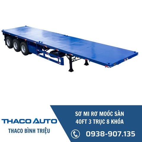  SƠ MI RƠ MOÓC SÀN | 3 TRỤC | 8 KHÓA | 40 FEET 