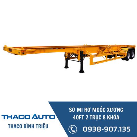 XE SƠ MI RƠ MOÓC THACO CHỞ CONTAINER 40 FEET | 2 TRỤC | 8 KHÓA