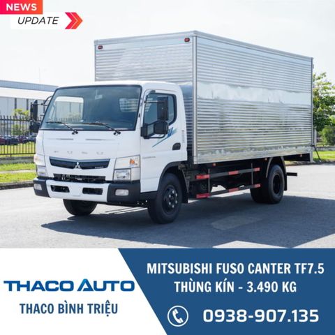 Xe tải Mitsubishi 3.5 tấn | Fuso Canter TF7.5 | Thùng kín 