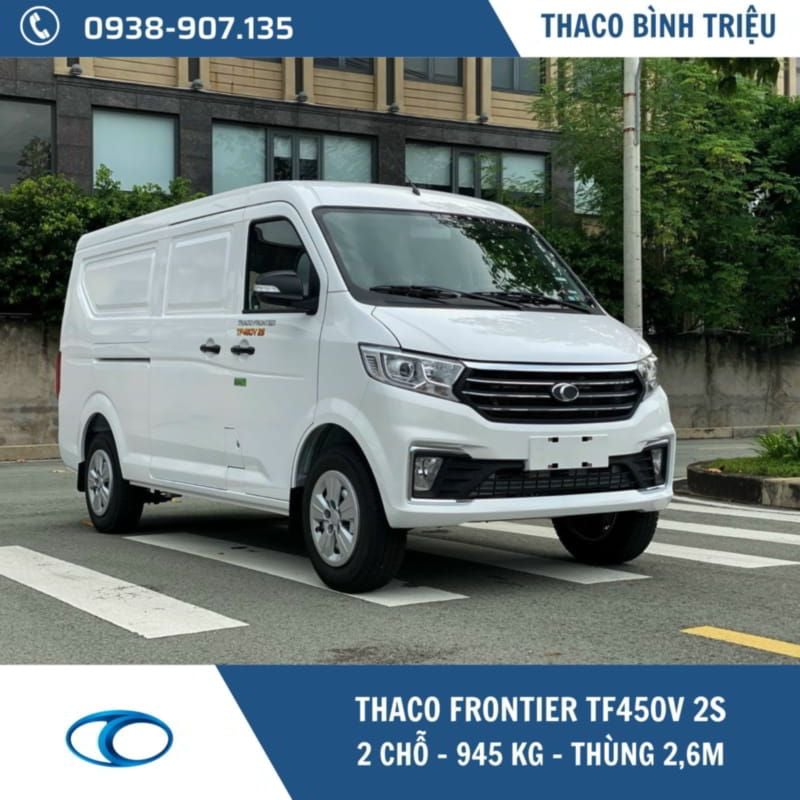 XE TẢI VAN THACO  2 CHỖ | TF450 V 2S | 945 KG | THÙNG 2,6M