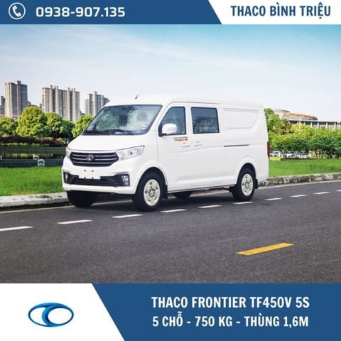 XE TẢI VAN THACO 5 CHỖ | TF450V 5S | 750 KG | THÙNG 1,6M 