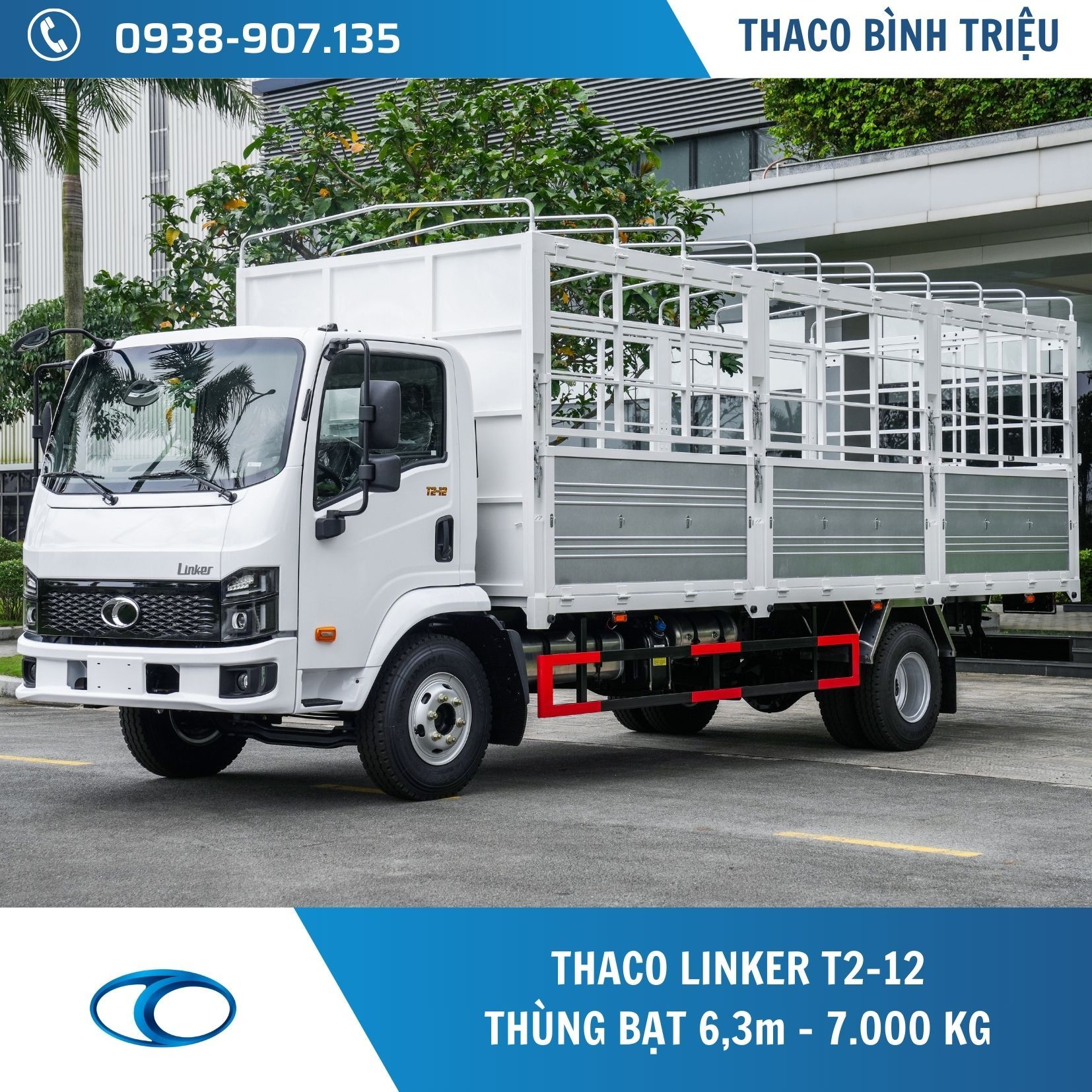 XE TẢI 7 TẤN THACO LINKER T2-12  - THÙNG BẠT 6,3 M