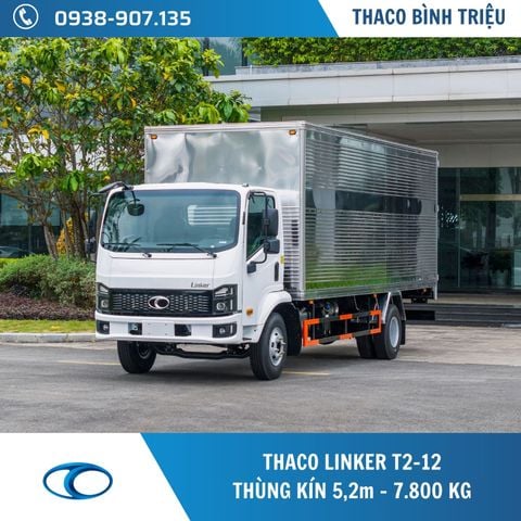 Xe tải Thaco 7 tấn | Linker T2-12 | Thùng kín 5,2 m 