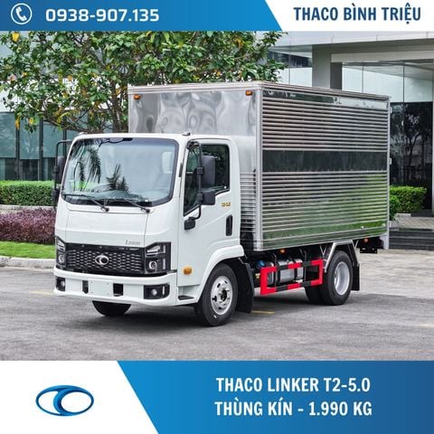 Xe tải Thaco 1.9 tấn | Linker T2-5.0 | Thùng kín 3,62 m