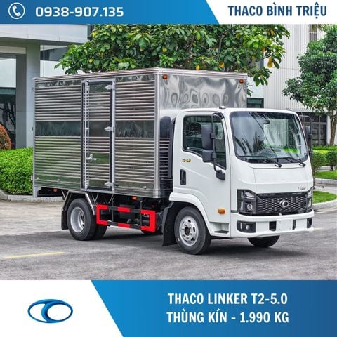 Xe tải Thaco 1.9 tấn | Linker T2-5.0 | Thùng kín 3,62 m 