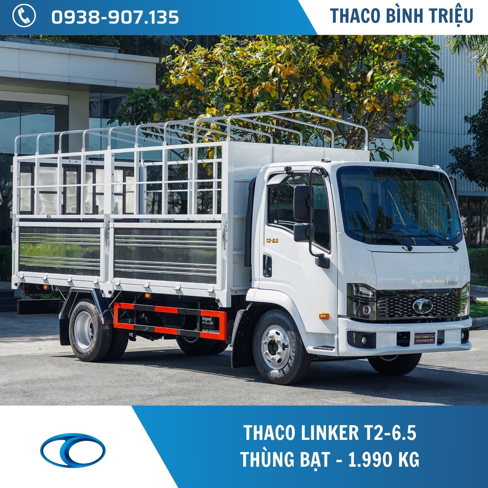 XE TẢI 1.9 TẤN THACO LINKER T2-6.5  - THÙNG BẠT