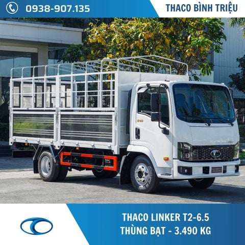 Xe tải Thaco 3.5 tấn | Linker T2-6.5 | Thùng bạt 4,45 m