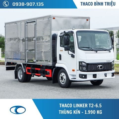 Xe tải Thaco 1.9 tấn | Linker T2-6.5 | Thùng kín 4,45 m 