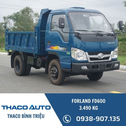 Xe ben Thaco Forland FD600 | Xe ben Thaco 3.5 tấn | Xe ben 2 khối 